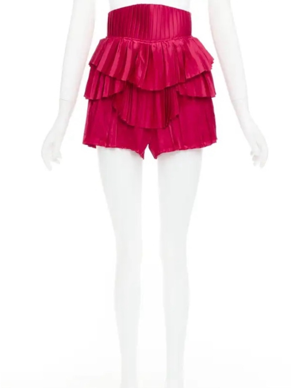 ANDREA IYAMAH Tiered Laced Corset Pleated Shorts Skirt Small NEW